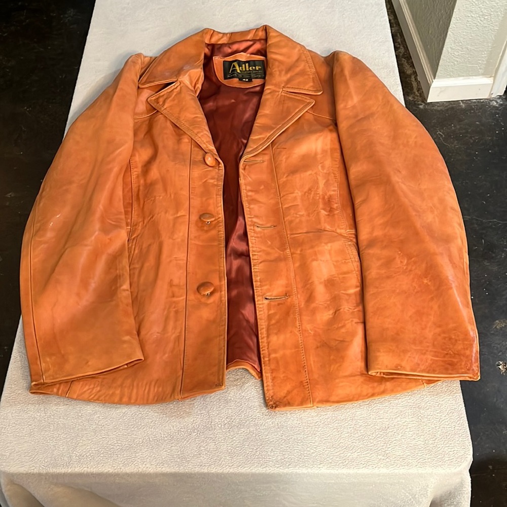 Vintage Adler leather jacket Size 42